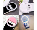 langma bling Portable Clip Fill Light Selfie LED Ring Photography for iPhone Android Phone-Black