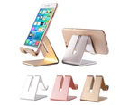 langma bling Universal Metal Table Stand Holder Bracket for 4-10 inch Mobile Phones Tablets-Golden