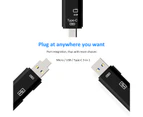 langma bling Card Reader Plug Play High Speed 5-In-1 USB 3.0 Type-C TF Card Reader for Computer-Black