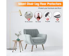 Silicone Floor Protectors For Chair Legs, 16Pcs Floor Protectors For Chairs, Rubber Chair Leg Caps For Wooden Floors