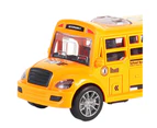 School Bus Toy Simulated Fall-resistant Plastic Inertial School Bus Toy for Boy - Orange