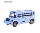 School Bus Toy Simulated Fall-resistant Plastic Inertial School Bus Toy for Boy - Purple