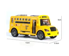 School Bus Toy Simulated Fall-resistant Plastic Inertial School Bus Toy for Boy - Yellow