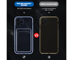 Shock-absorbing Phone Protector Card Holder Design TPU All-inclusive Antioxidant Protective Case-Transparent for iPhone 8