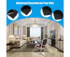 Slim Edge Bumpers, Corner Protectors Edge Guards Corner Cushion For Baby Safety For Furniture, Bed - 8Pcs - Black