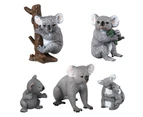 Bestjia Simulation Mini Koala Animal Solid Model Figurine Desk Ornament Education Toy -  2#