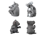 Bestjia Simulation Mini Koala Animal Solid Model Figurine Desk Ornament Education Toy -  5#