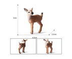 Bestjia Simulated Solid Forest Deer Figurine Elk Animal Model Table Desk Decor Kids Toy - E