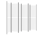 vidaXL 6-Panel Room Divider White 300x200 cm Fabric