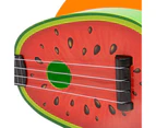 Ukulele Toy Adorable Simulated ABS Fruit Four-string Ukulele for Home - Green Red