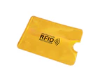 10Pcs Portable Anti-magnetic RFID Credit Bank ID Card Sleeve Protective Case Grid Golden