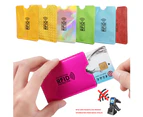10Pcs Portable Anti-magnetic RFID Credit Bank ID Card Sleeve Protective Case Multicolor Golden
