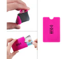 10Pcs Portable Anti-magnetic RFID Credit Bank ID Card Sleeve Protective Case Red
