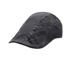 Casual Men Summer Autumn Mesh Breathable Anti Sun Beret Outdoor Fishing Hat Cap Dark Gray