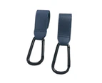 2Pcs Pram Hook Baby Kids Stroller Hooks Adjustable Shopping Bag Clip Carrier Pushchair Hanger - Blue