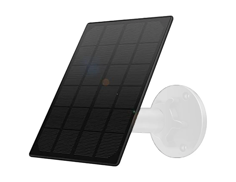 Solar Panel for Rechargeable Battery Outdoor Camera,with Micor USB+Type C , 3M Charging cable, 5V 4W