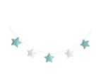 aerkesd Nordic 5Pcs Cute Stars Hanging Ornaments Banner Bunting Party Kid Bed Room Decor-Green+White