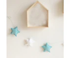 aerkesd Nordic 5Pcs Cute Stars Hanging Ornaments Banner Bunting Party Kid Bed Room Decor-Green+White