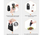 Salt And Pepper Mill Electric Pepper Mill Gravity Electric Salt And Pepper Mill 90 Degree Tilt Sensor Grinding