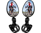 2pcs mountain bike oval rearview mirror2 Pack Bicycle Mirror Universal Mini 360° Rotaty Rear View Camera
