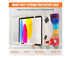 iPad 10th Generation Case 2022 10.9 Inch Model A2696 A2757 A2777 Shockproof Cover with Pencil Holder Stand Hand Strap Shoulder Belt