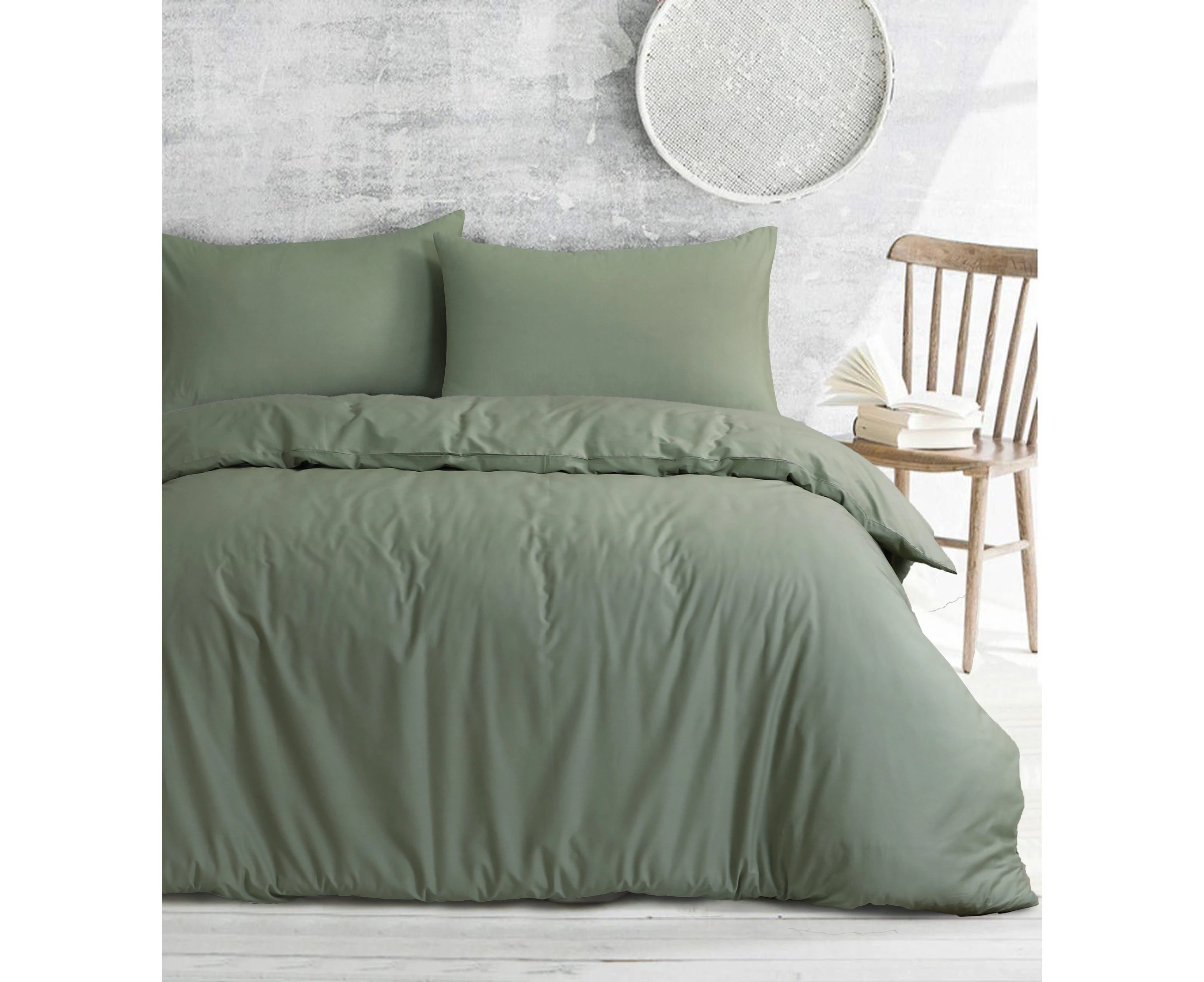 Amsons Royale Cotton Light Sage Quilt Cover Set