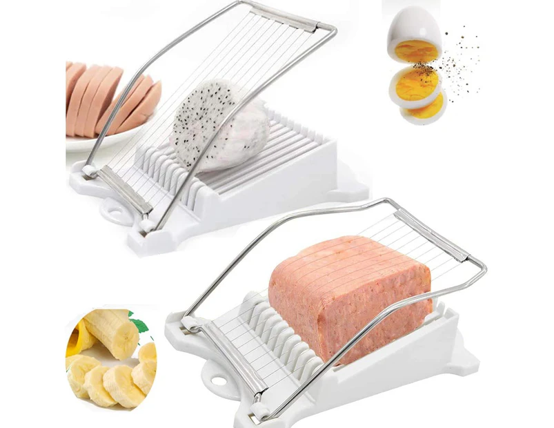 Luncheon meat slicer 1 slice egg fruit slicer soft cheese sushi knife canned meat slicer with 10-line stainless steel kitchen meat slicer