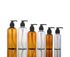 Sunshine Empty Refill Bottle Durable Large Capacity High Quality Plastic Practical Pump Bottle for Home-Brown 300ML