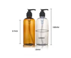 Sunshine Empty Refill Bottle Durable Large Capacity High Quality Plastic Practical Pump Bottle for Home-Brown 100ML