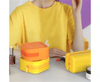 Sunshine Makeup Bag Large Capacity Waterproof EVA Makeup Organizer Bag Zipper Tote Luggage Pouch for Girl-Pink Rectangle