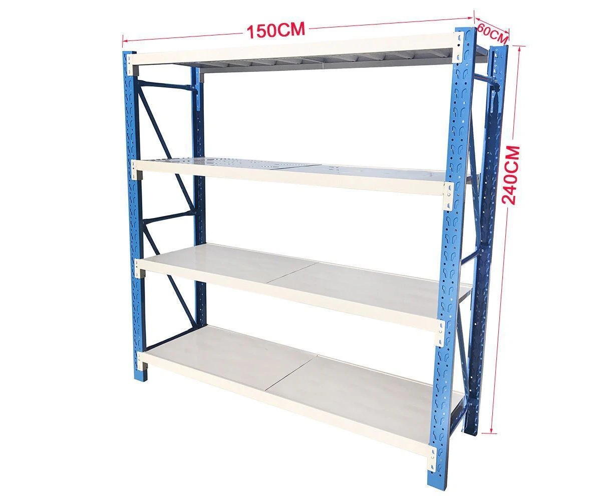 Creek Brothers 2.4Mx1.5M Garage Shelving Warehouse Storage Racking Shed Shelf BLUE GREY