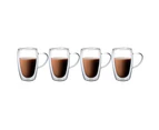 4pcs Double Wall Glass Cups Tea Cup Coffee Mug Cocktail Cup Water Cups 350ml