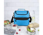 Blue Lunch Box Insulated Lunch Bag Large Cooler Tote Bag For Office/School/Picnic