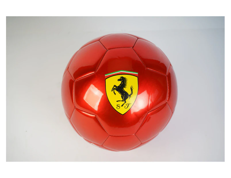 Ferrari #5 Metallic Soccer Ball - Metallic Red