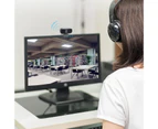 Bluebird Webcam High Clarity 1080P Video Recording Mini Rotatable USB Plug Web Cam for PC - Black