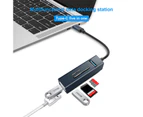 Expansion Dock Multifunctional Fast Transmission Plug Play USB Type-C TF/SD-Card 5 in 1 Splitter Cable Hub for Windows 10.8.7/Vista/XP - Silver USB