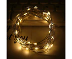 Sunshine 2/5/10m Starry String Light Bright Flexible Copper Wire Starry String Fairy Light for Wedding-White 2M
