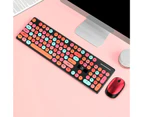Bluebird 1 Set N620 Wireless Keyboard Mute Mechanical Feel Computer Optical USB Gaming Mouse for Home Office - Red