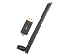 Bluebird Dual Band 1200M 2.4/5GHz USB 3.0 Wireless Network Card WiFi Receiver Adapter - Black