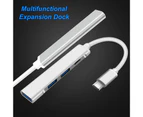 Bluebird Expansion Dock Multifunctional Fast Transmission Hot Swap USB3.0 USB2.0 Type-C Mini Cable Hub for Projector - Grey Type-c