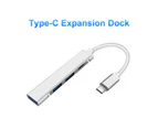 Bluebird Expansion Dock Multifunctional Fast Transmission Hot Swap USB3.0 USB2.0 Type-C Mini Cable Hub for Projector - Silver USB
