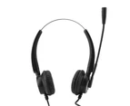 Bluebird H500D 2.5mm/Dual 3.5mm/RJ9/USB Call Center Headset Noise Cancelling Headphone - Black USB Plug*
