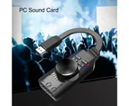 Bluebird GS3 Sound Card Plug Play 7.1 Channel ABS Stereo Good Sound Effect USB Audio Sound Converter for PC - Black