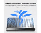 Bluebird Laptop Cooler Adjustable Silent Portable Dual USB Gaming Notebook Stand for Office - Black
