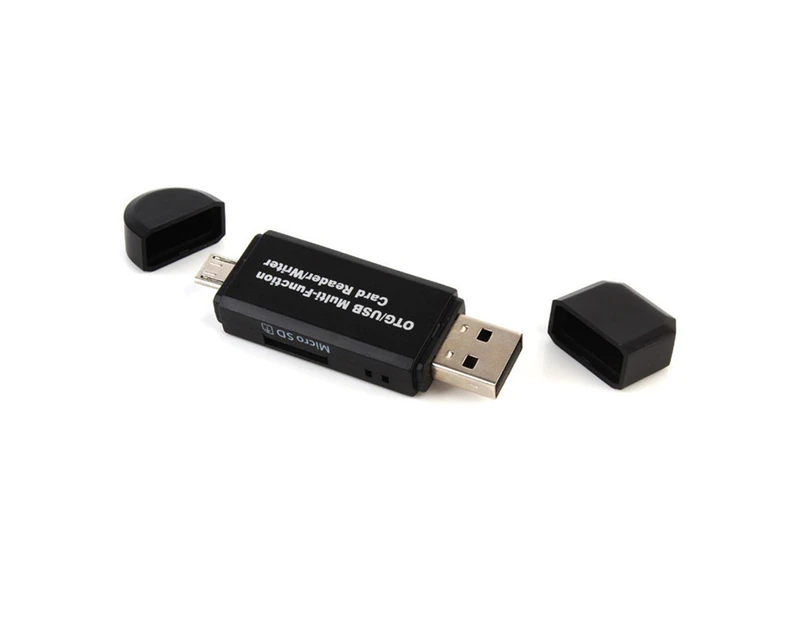 Bluebird Portable High Speed Micro USB SD TF OTG Card Reader for Mobile Phone Laptop - Black
