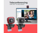 Bluebird 480P Webcam USB Video Recording Camera with Built-in Mic for Laptop Desktop PC - Black+Silver