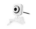 Bluebird Desktop Webcam Professional Drive-free ABS 360 Degree Rotation 480P USB Digital Camera for Live Broadcast - White Black