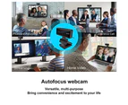Bluebird HD 720P Webcam USB Video Call Live Chat Camera with Built-in Mic for Laptop PC - Black