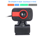Bluebird Mini High Clarity 1080P Rotatable PC Computer Webcam Camera with Microphone for Live Broadcast - Red Black