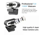 Bluebird PC Webcam Ultra-clear 1080P/2K USB Computer Web Camera Ring Fill Light with Microphone for Live Broadcast - Basic Version,1080P